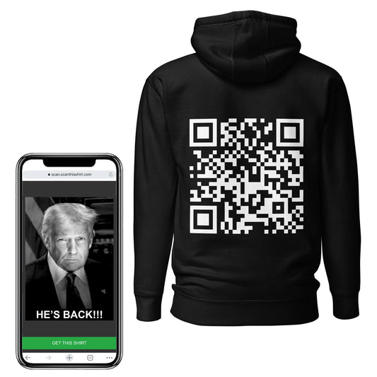 Trump - HE'S BACK Preset QR Sweatshirt